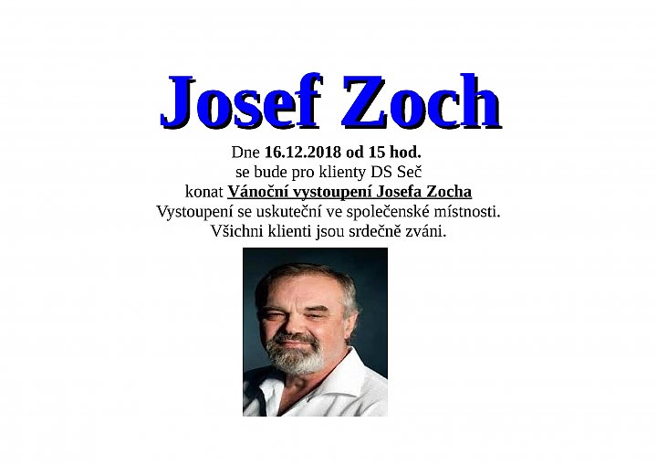 16.12.2018 - Koncert JOSEFA ZOCHA